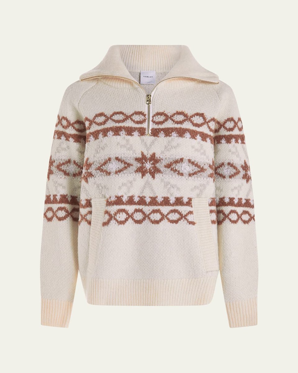 Cai Fair Isle Half-Zip Pullov